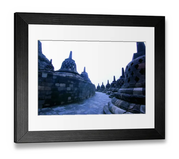 Framed Print : A series of stupas at Borobudur Framed Print : A series of stupas at Borobudur
