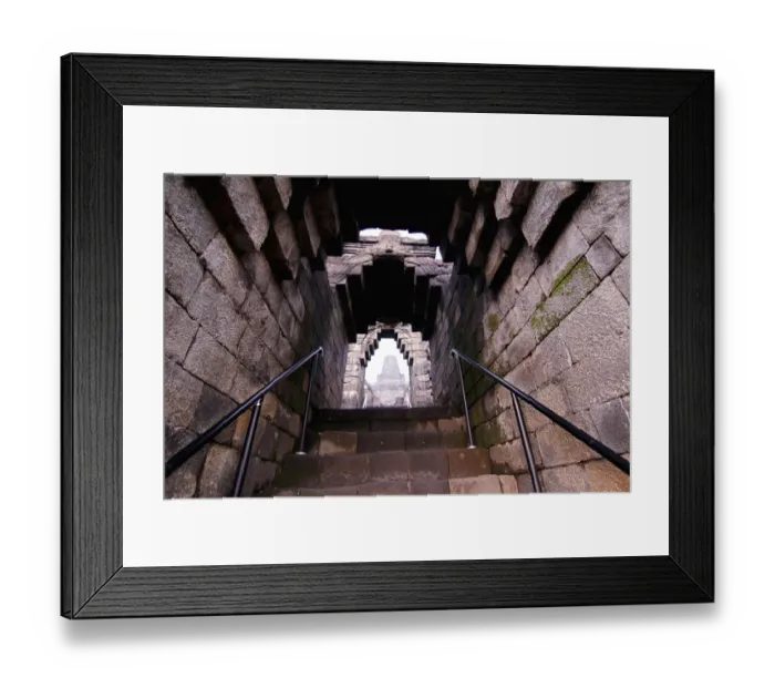 Framed Print : Stairs inside Brobudur Temple Framed Print : Stairs inside Brobudur Temple