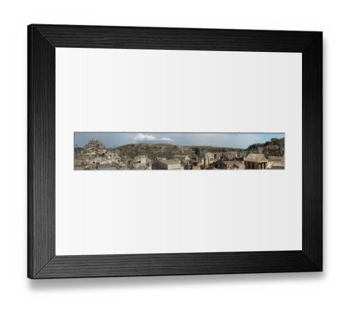 Framed Print : Large Size Panoramic View Of Matera, Third Oldest City In The World And UNESCO World Heritage Site Framed Print : Large Size Panoramic View Of Matera, Third Oldest City In The World And UNESCO World Heritage Site
