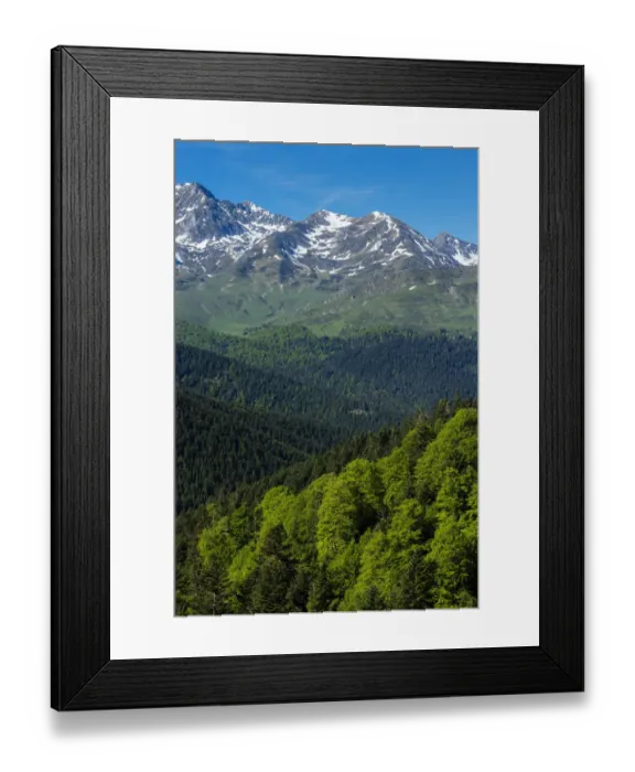 Framed Print : Panorama from the road to the col d Aspin, Hautes Pyrenees, France Framed Print : Panorama from the road to the col d Aspin, Hautes Pyrenees, France