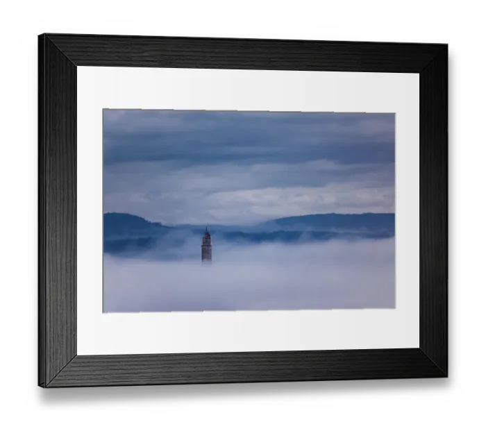 Framed Print : Tower of Hercules with fog, A CoruAna (Galicia, Spain) Framed Print : Tower of Hercules with fog, A CoruAna (Galicia, Spain)