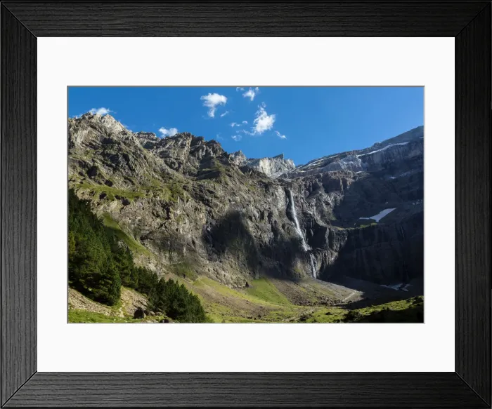 Framed Print : The Waterfalls, Cirque Of Gavarnie, Hautes Pyrenees, France Framed Print : The Waterfalls, Cirque Of Gavarnie, Hautes Pyrenees, France