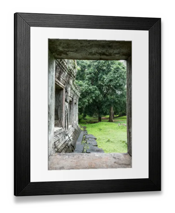 Framed Print : Looking through the window of Preah Khan in Angkor, Cambodia Framed Print : Looking through the window of Preah Khan in Angkor, Cambodia