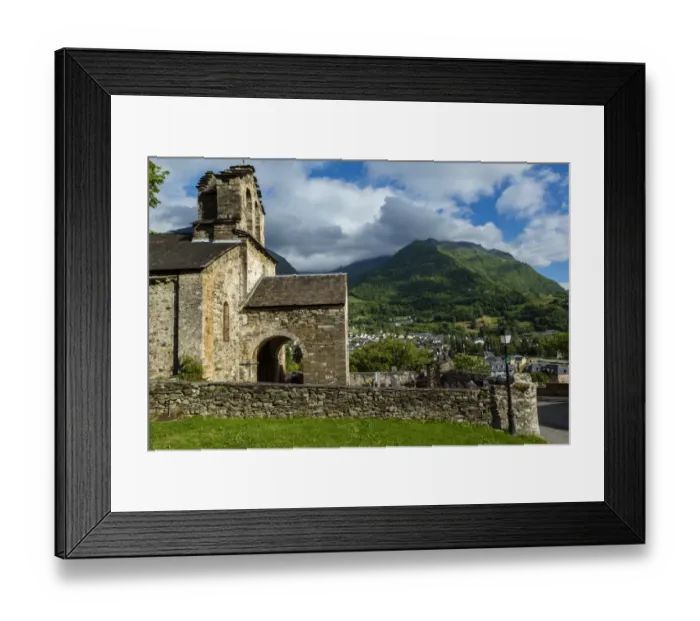 Framed Print : The church at Esquieze Sere, Hautes Pyrenees, France Framed Print : The church at Esquieze Sere, Hautes Pyrenees, France