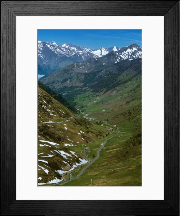 Framed Print : The Valley Of Bareges, Road to The Pic Du Midi and Col Du Tourmalet, Hautes Pyrenees, France Framed Print : The Valley Of Bareges, Road to The Pic Du Midi and Col Du Tourmalet, Hautes Pyrenees, France