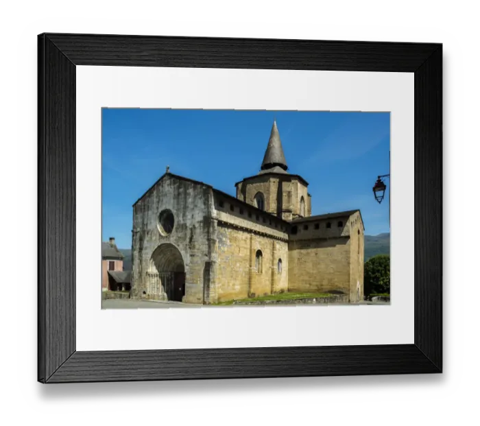 Framed Print : The Church at Saint Savin, Hautes Pyrenees, France