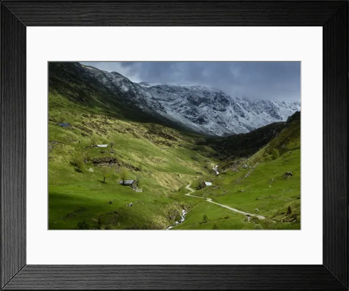 Framed Print : Lyses valley, national park of Pyrenees, Hautes Pyrenees, France Framed Print : Lyses valley, national park of Pyrenees, Hautes Pyrenees, France