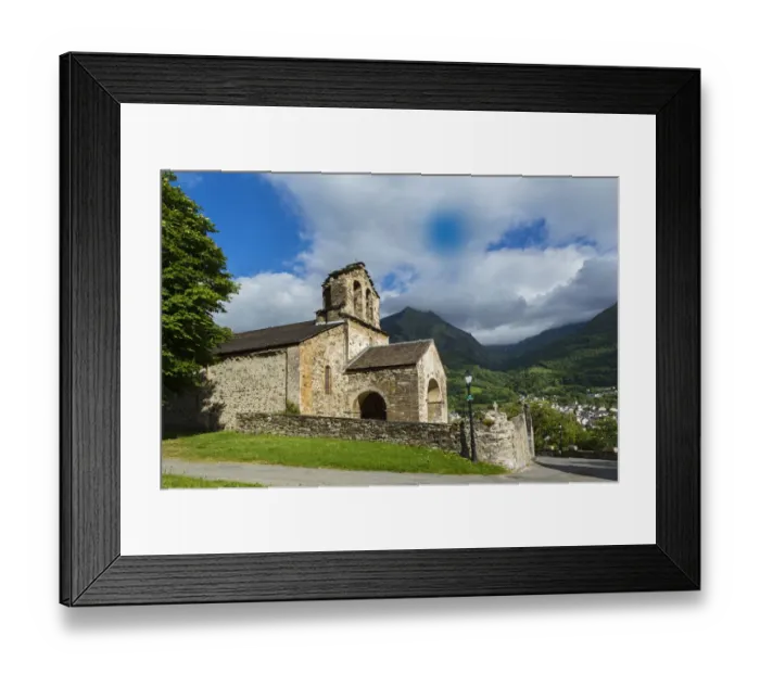 Framed Print : The church at Esquieze Sere, Hautes Pyrenees, France Framed Print : The church at Esquieze Sere, Hautes Pyrenees, France