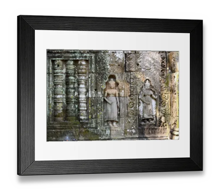 Framed Print : Wall engraving at Ta Nei temple Angkor Cambodia Framed Print : Wall engraving at Ta Nei temple Angkor Cambodia