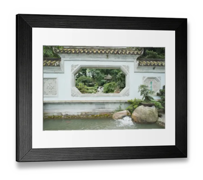 Framed Print : Chinese garden, DuJiangYan, SiChuan, China Framed Print : Chinese garden, DuJiangYan, SiChuan, China
