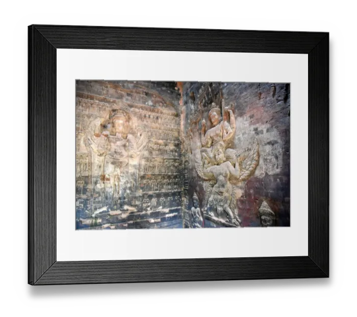 Framed Print : Prasat Kravan engraving temple Angkor Cambodia Framed Print : Prasat Kravan engraving temple Angkor Cambodia