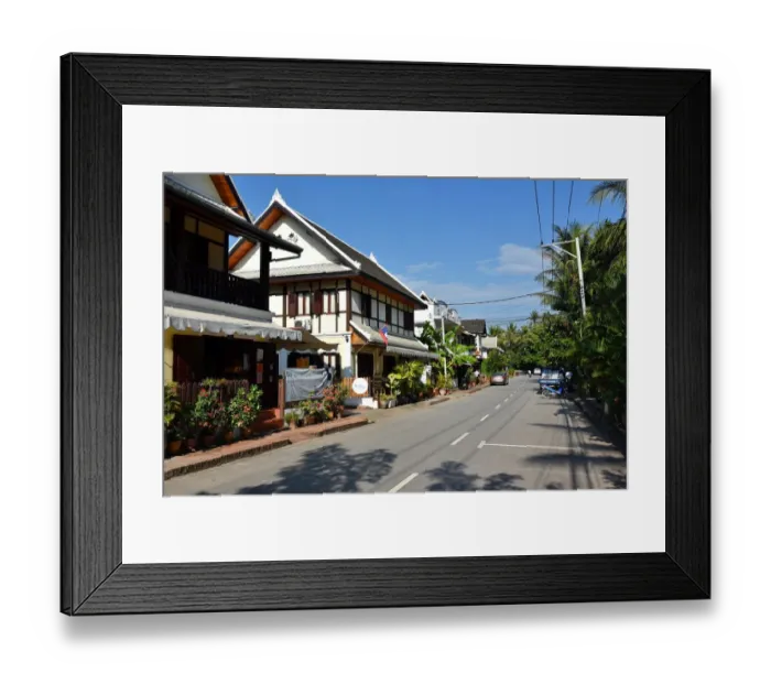 Framed Print : luang prabang street Laos Framed Print : luang prabang street Laos