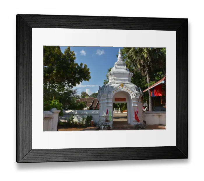 Framed Print : Wat Xiengthong temple entry luang prabang Laos Asia Framed Print : Wat Xiengthong temple entry luang prabang Laos Asia