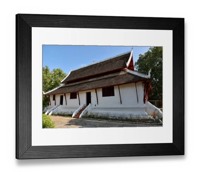 Framed Print : Wat Pak Khan Khammungkhun temple luang prabang Laos Asia