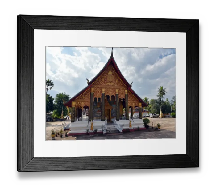 Framed Print : Wat That temple at luang prabang Laos Asia Framed Print : Wat That temple at luang prabang Laos Asia