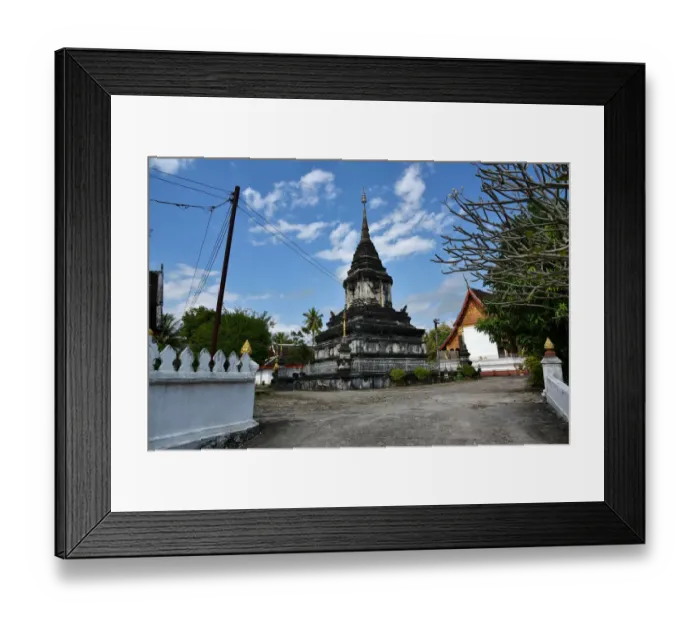 Framed Print : Wat That temple at luang prabang Laos Asia Framed Print : Wat That temple at luang prabang Laos Asia