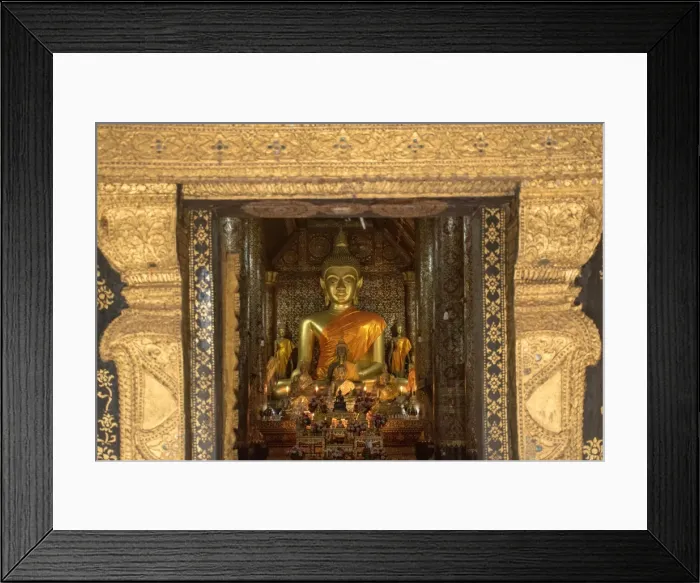 Framed Print : Ancient Buddhist Temple Wat Maak Mong, Luang Prabang, Laos Framed Print : Ancient Buddhist Temple Wat Maak Mong, Luang Prabang, Laos