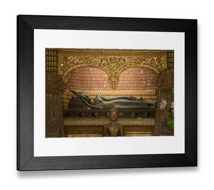 Framed Print : buddha statue in Wat Xiengthong-Luang Prabang-Laos Framed Print : buddha statue in Wat Xiengthong-Luang Prabang-Laos