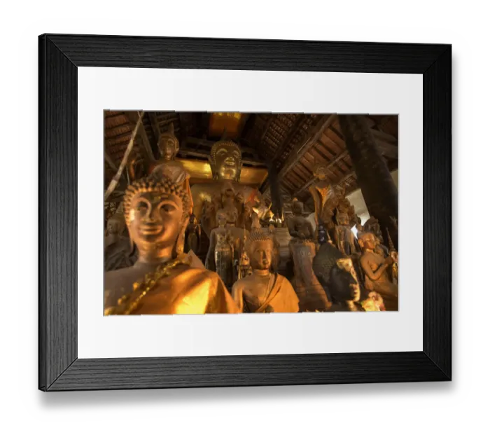Framed Print : Ancient Buddhist Temple Wat Maak Mong, Luang prabang, laos