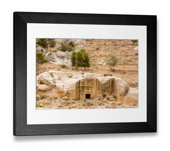 Framed Print : Rock-Cut Structures in Petra Jordan Framed Print : Rock-Cut Structures in Petra Jordan