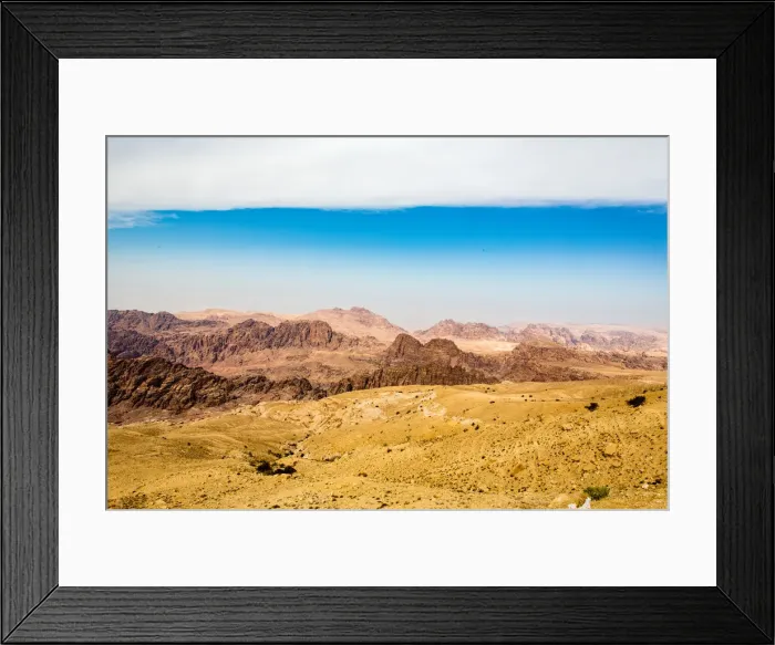 Framed Print : Jordanian Desert Surrounding Petra Framed Print : Jordanian Desert Surrounding Petra