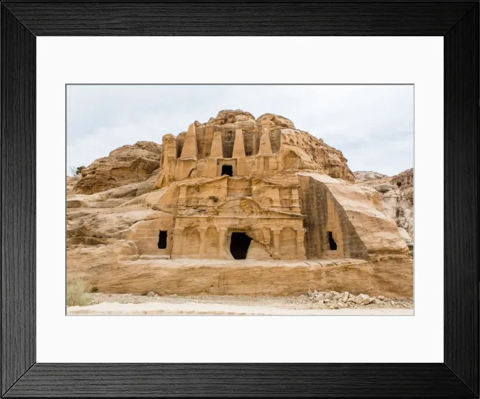 Framed Print : Rock-Cut Structures in Petra Jordan