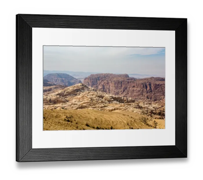 Framed Print : Jordanian Desert Surrounding Petra Framed Print : Jordanian Desert Surrounding Petra