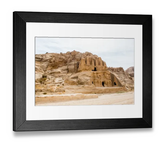 Framed Print : Rock-Cut Structures in Petra Jordan Framed Print : Rock-Cut Structures in Petra Jordan