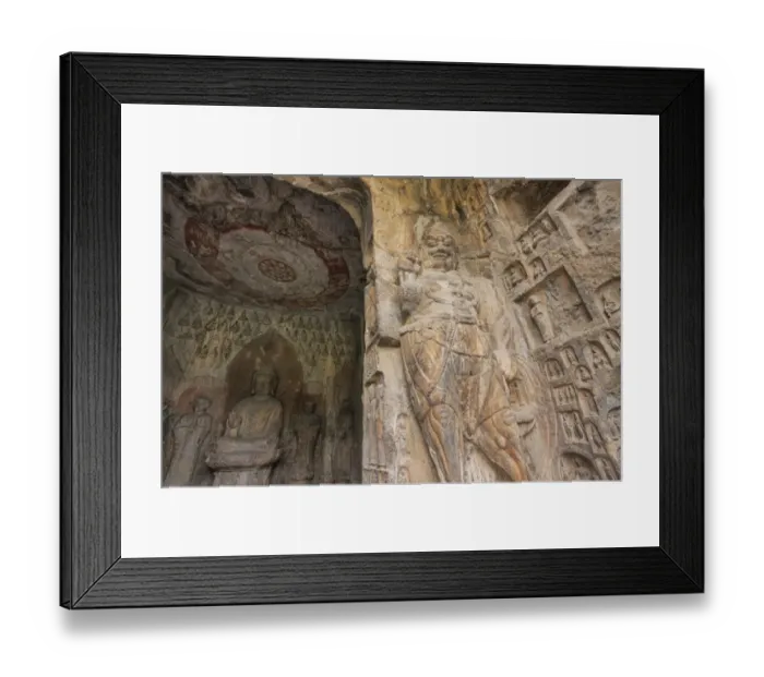 Framed Print : longmen grottoes