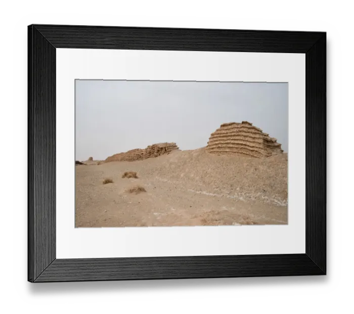 Framed Print : Ruins of the great wall, DunHuang, GanSu, China