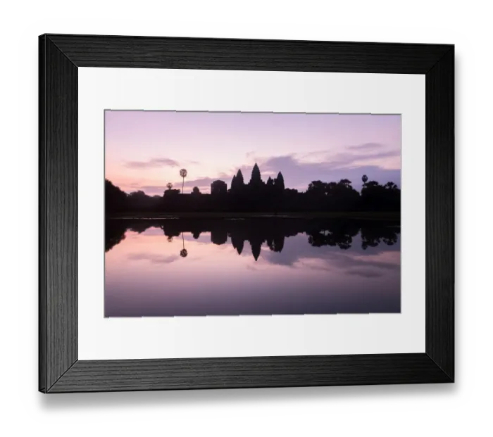 Framed Print : The silhouette of Angkor Wat in the early morning Framed Print : The silhouette of Angkor Wat in the early morning