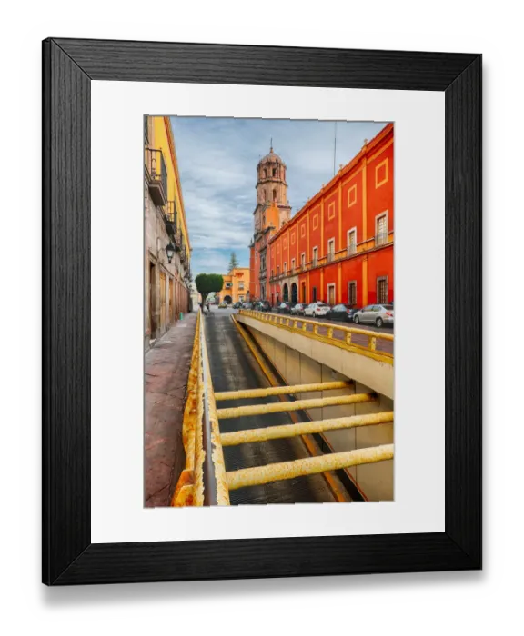 Framed Print : An underground parking lot exit in downtown Queretaro, Mexico Framed Print : An underground parking lot exit in downtown Queretaro, Mexico