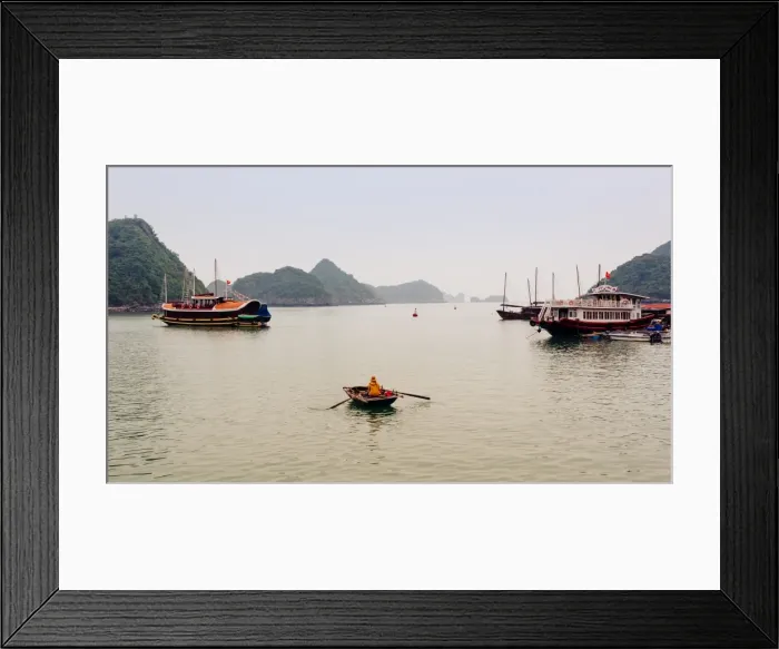 Framed Print : Cat Ba fishing port