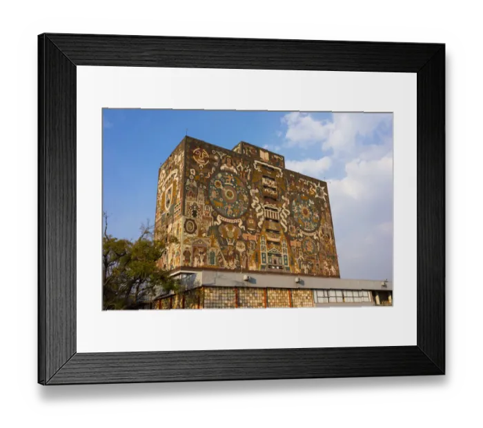 Framed Print : Central library of National Autonomous University of Mexico, Mexico City Framed Print : Central library of National Autonomous University of Mexico, Mexico City