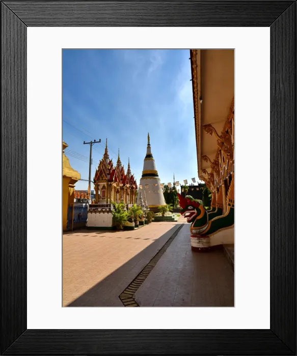 Framed Print : Inside Wat Luang temple at Pakse Laos Framed Print : Inside Wat Luang temple at Pakse Laos