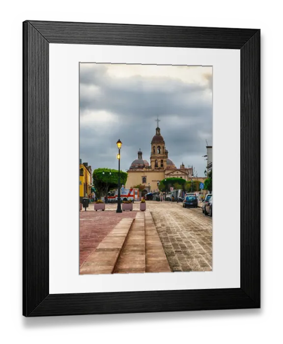 Framed Print : Templo de la Santa Cruz ( Temple of the Holy Cross ) at dawn - Queretaro, Mexico Framed Print : Templo de la Santa Cruz ( Temple of the Holy Cross ) at dawn - Queretaro, Mexico