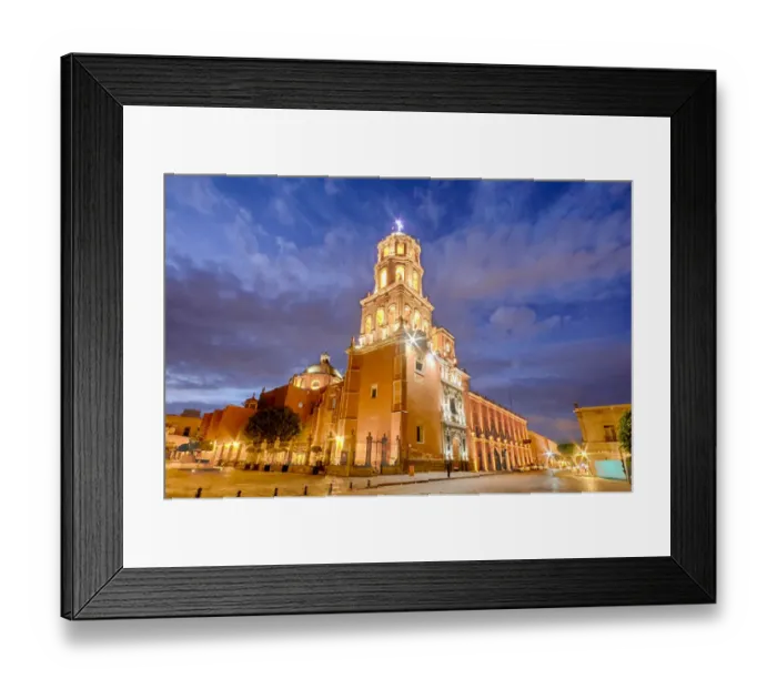 Framed Print : Templo San Francisco ( San Francisco Temple ) at dawn - Queretaro, Mexico Framed Print : Templo San Francisco ( San Francisco Temple ) at dawn - Queretaro, Mexico