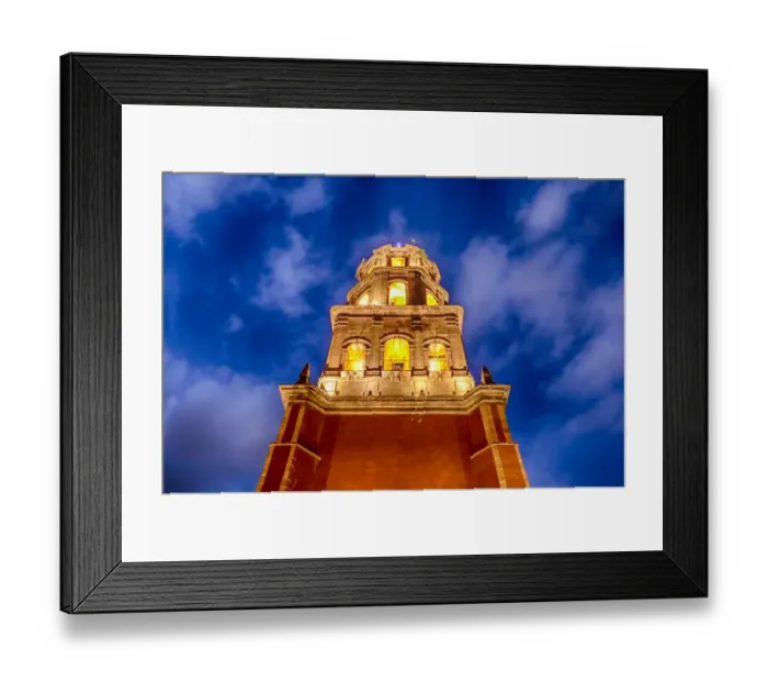Framed Print : Templo San Francisco ( San Francisco Temple ) at dawn - Queretaro, Mexico