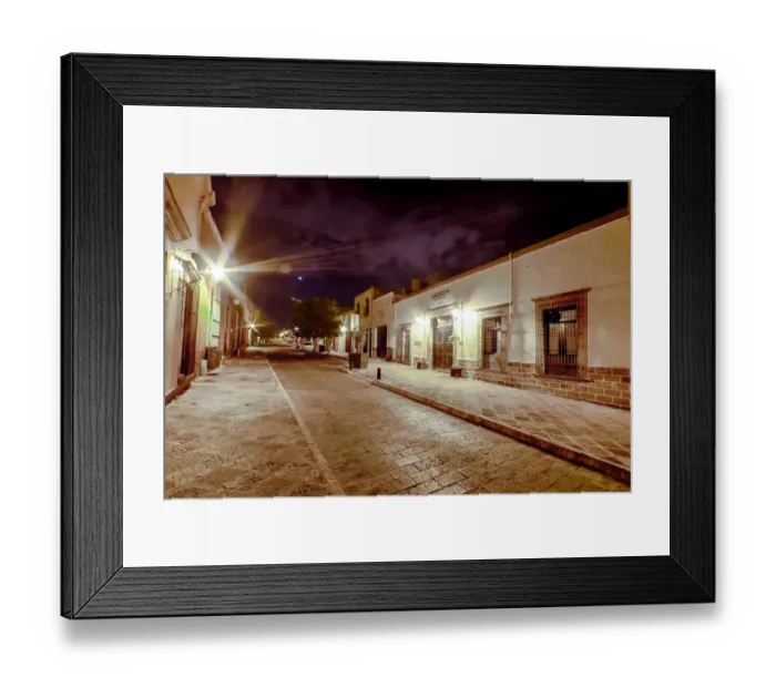 Framed Print : Streets of downtown Queretaro, Mexico at night Framed Print : Streets of downtown Queretaro, Mexico at night