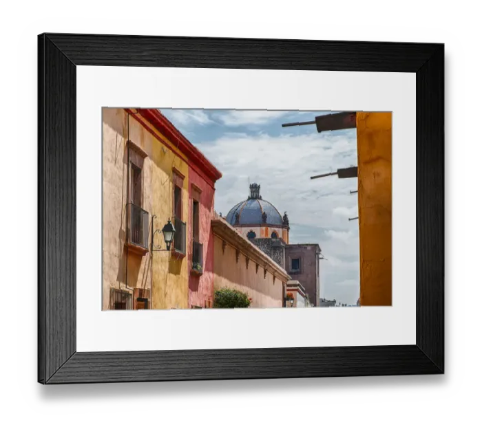Framed Print : Templo de San Agustin (San Agustin Church) - Queretaro, Mexico