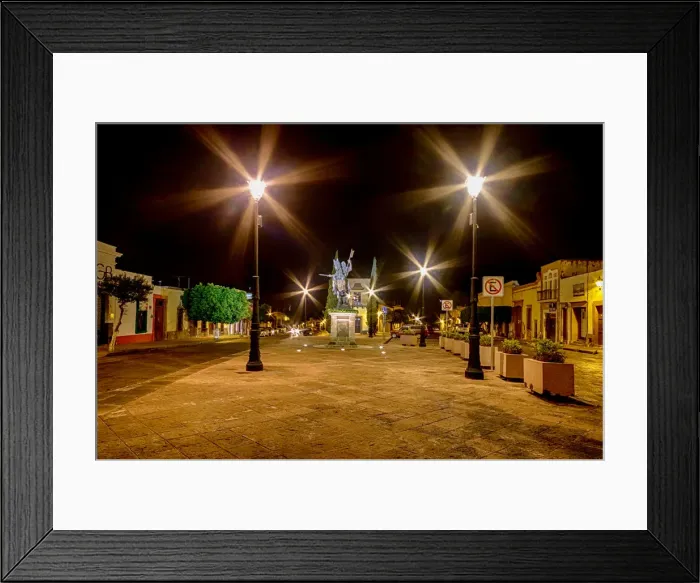 Framed Print : The streets of downtown Queretaro, Mexico at night Framed Print : The streets of downtown Queretaro, Mexico at night