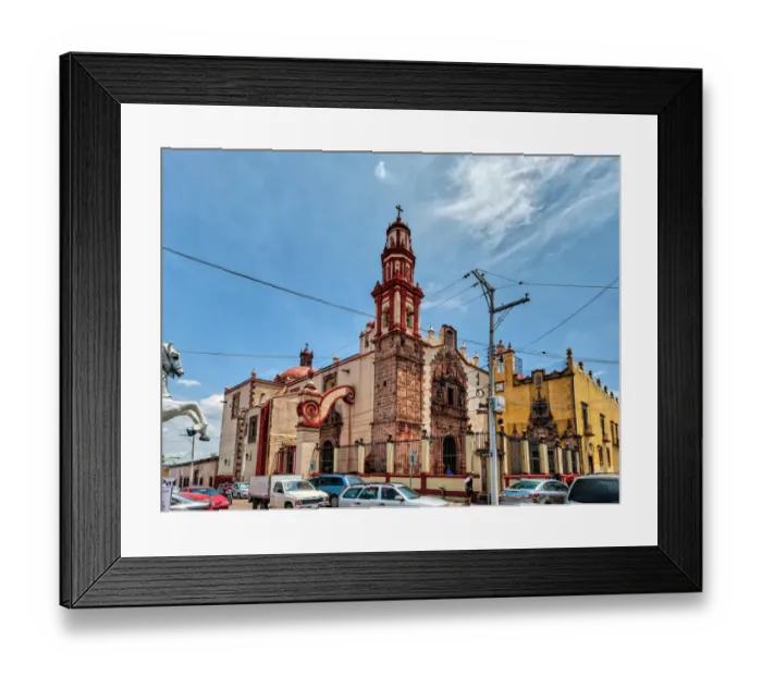 Framed Print : Parroquia de Santiago (Santiago Parish) - Queretaro, Mexico Framed Print : Parroquia de Santiago (Santiago Parish) - Queretaro, Mexico