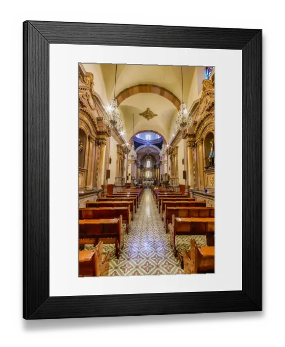 Framed Print : Templo de la Santa Cruz ( Temple of the Holy Cross ) - Queretaro, Mexico