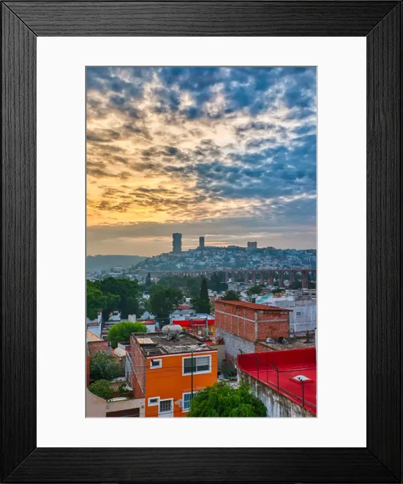 Framed Print : A vantage point view of Queretaro, Mexico at dawn Framed Print : A vantage point view of Queretaro, Mexico at dawn
