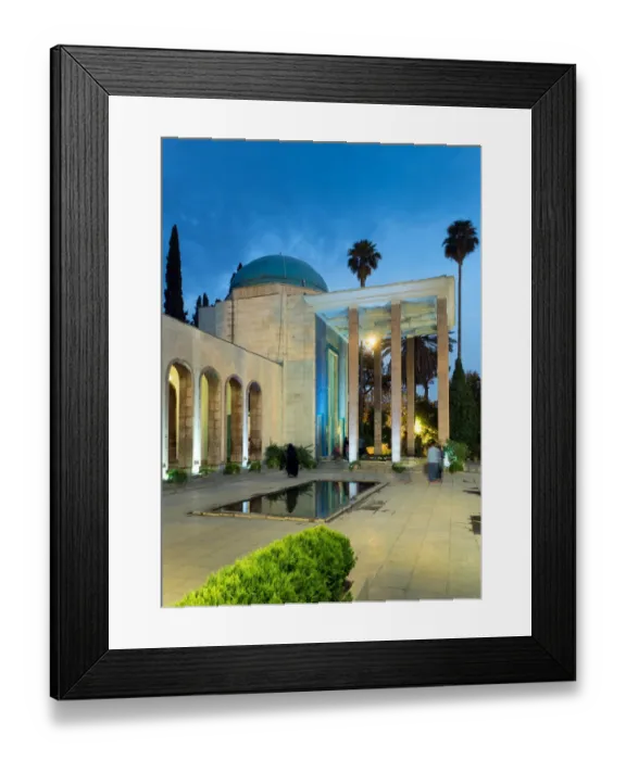 Framed Print : Tomb of poet Saadi, Shiraz, Iran Framed Print : Tomb of poet Saadi, Shiraz, Iran