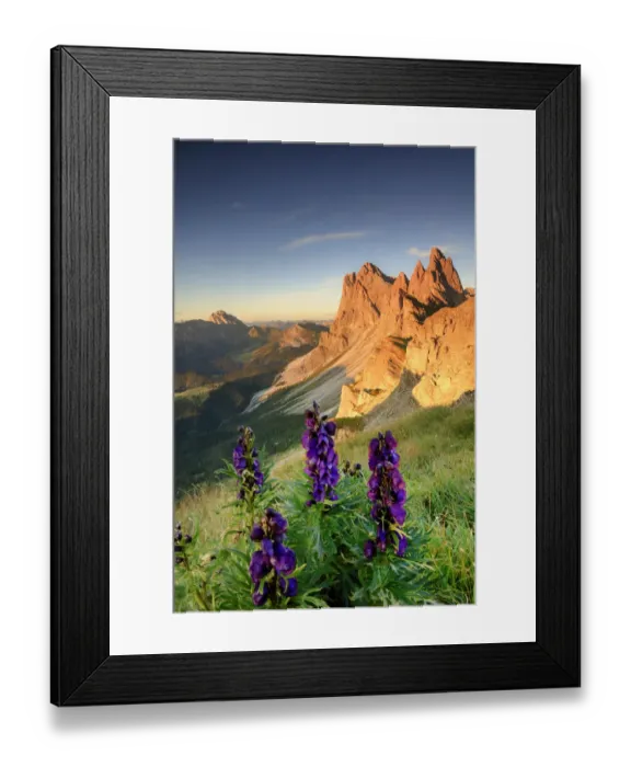 Framed Print : Seceda mountain