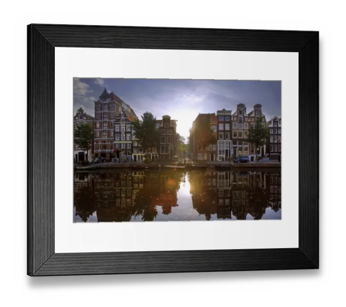 Framed Print : Morning View of the Amsterdam Canals, North Holland, Netherlands Framed Print : Morning View of the Amsterdam Canals, North Holland, Netherlands