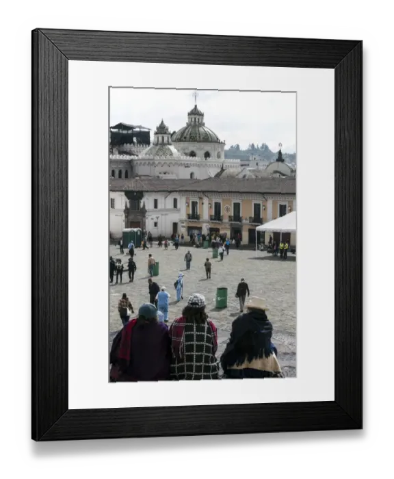 Framed Print : Plaza de San Francisco in Quito, Ecuador