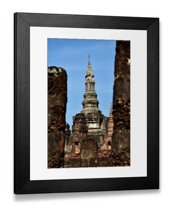 Framed Print : old ruin of wat mahathat Sukhothai Thailand, Asia Framed Print : old ruin of wat mahathat Sukhothai Thailand, Asia