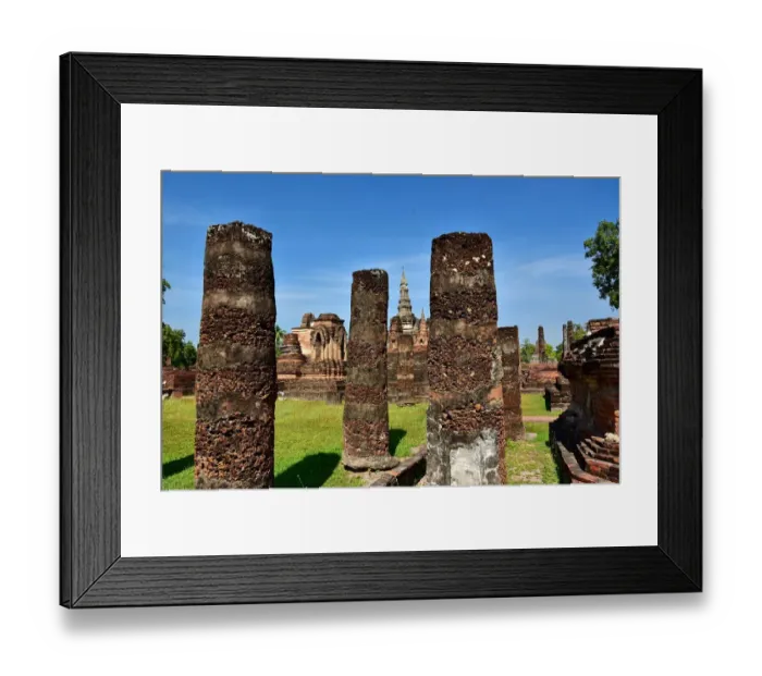 Framed Print : Column at wat mahathat Sukhothai Thailand, Asia Framed Print : Column at wat mahathat Sukhothai Thailand, Asia